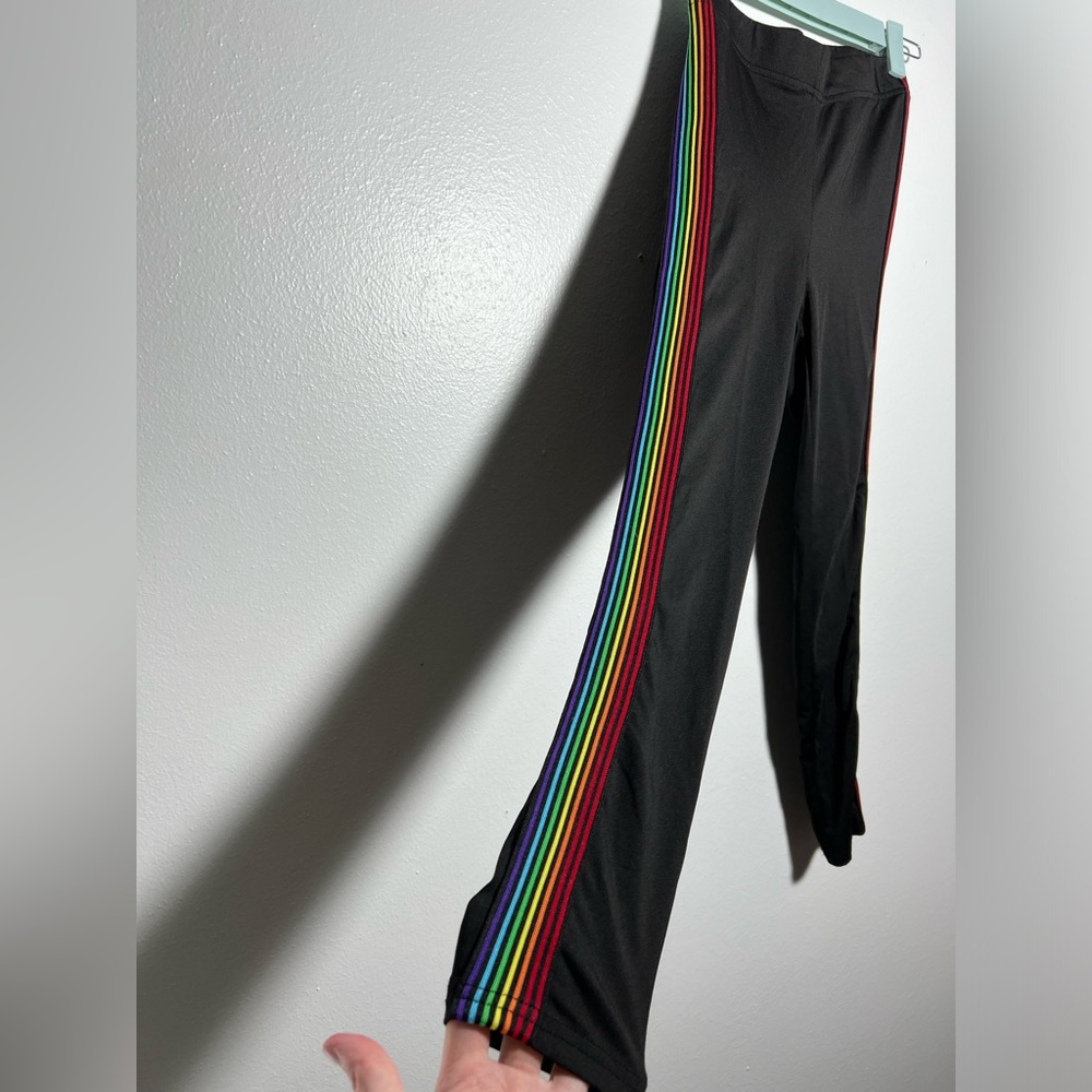 NEW Just Me Rainbow Stripe side detail leggings size S/M